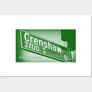 Crenshaw Boulevard (Green), Los Angeles, California by Mistah Wilson Posters and Art